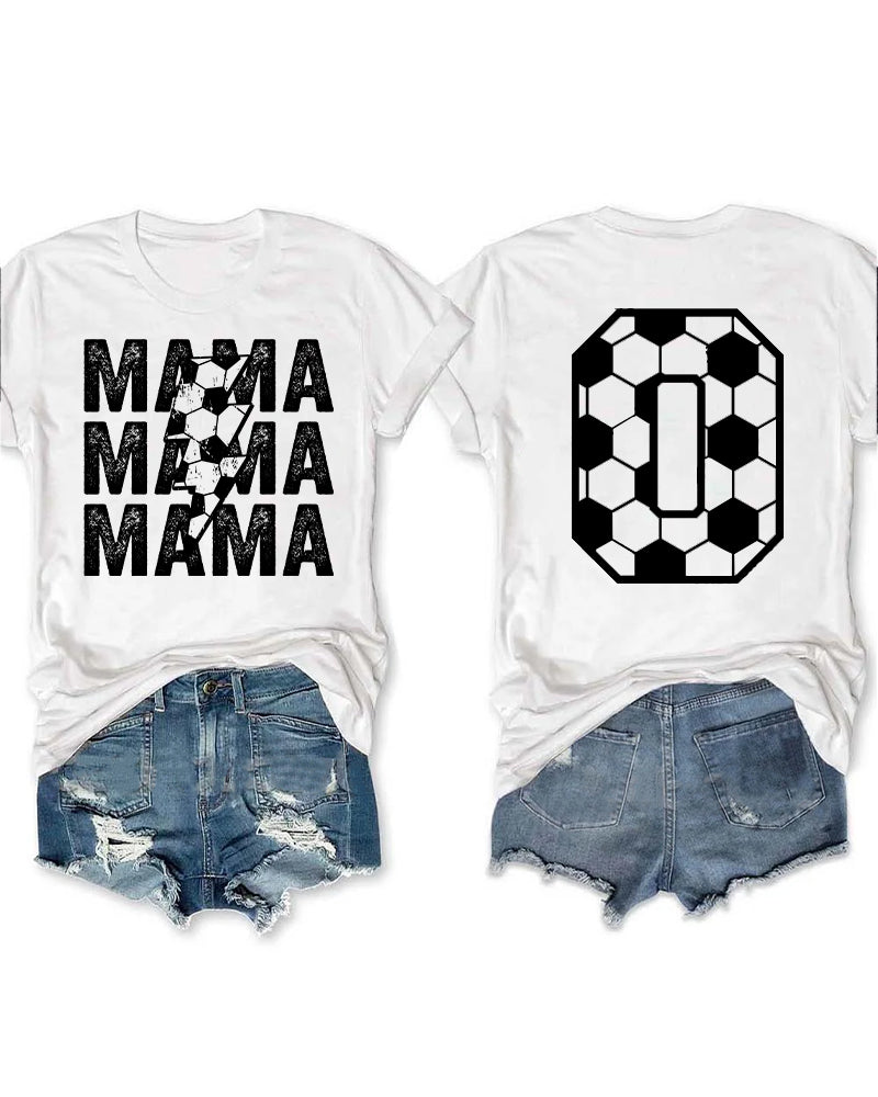 Football Mom Number Customization T-shirt