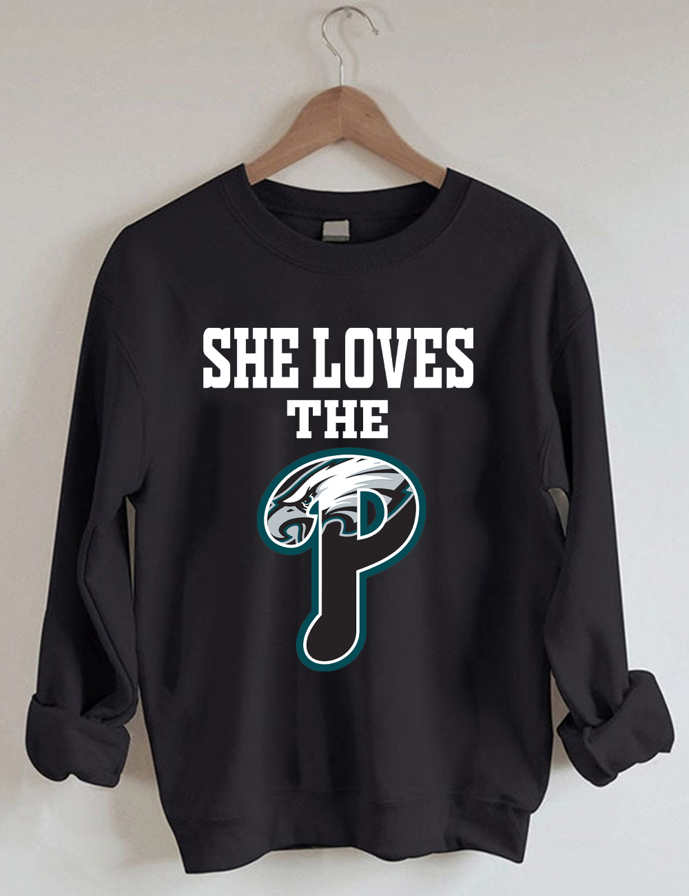 She Loves The Eagles Football Sweatshirt