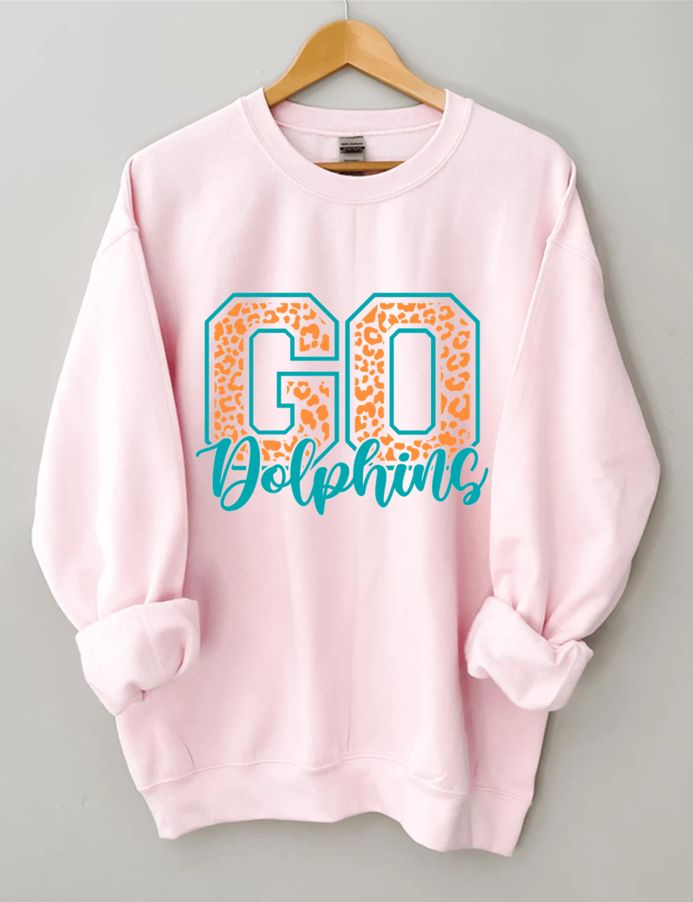 Leopard Go Dolphins Football Sweatshirt