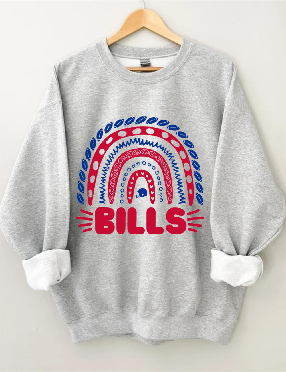 Bills Rainbow Football Sweatshirt