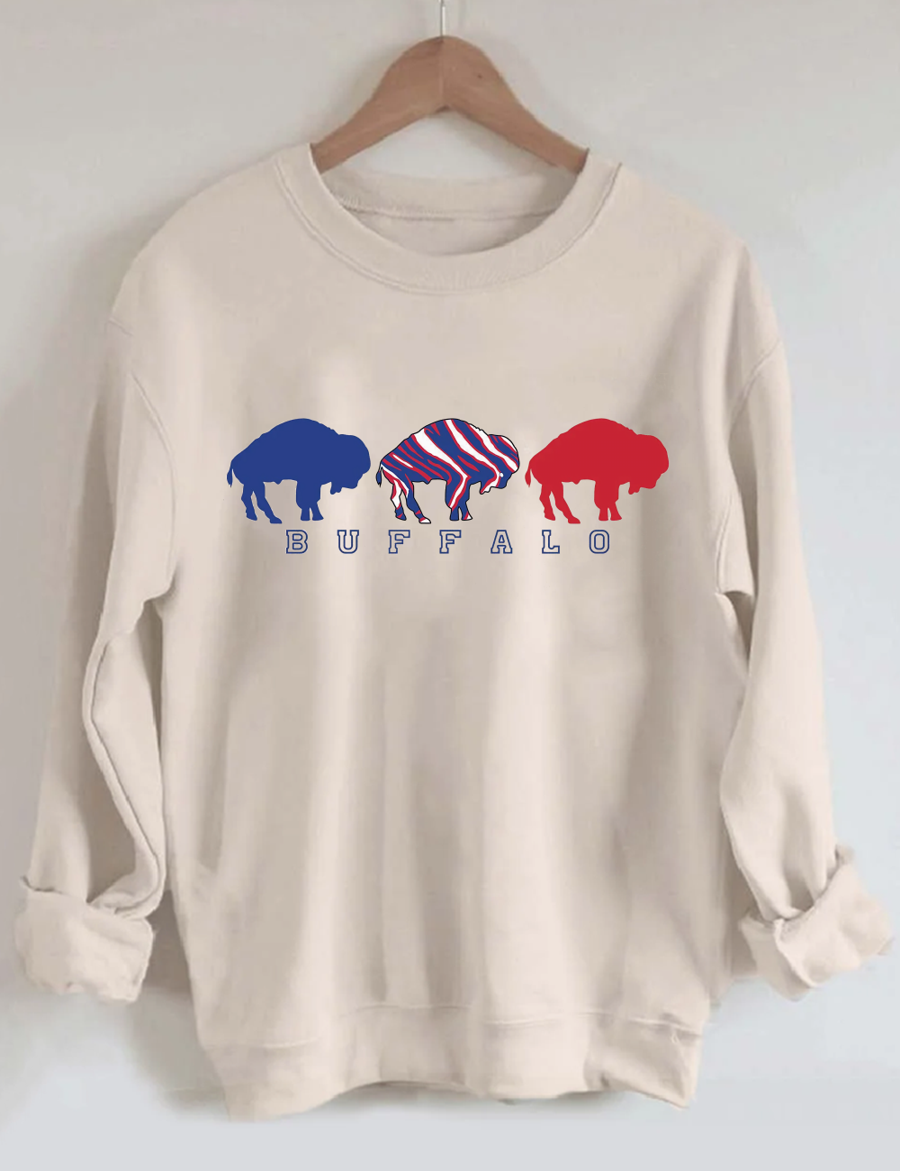 Vintage Buffalo Football Sweatshirt, Buffalo Football Unisex Hoodie Long  Sleeve