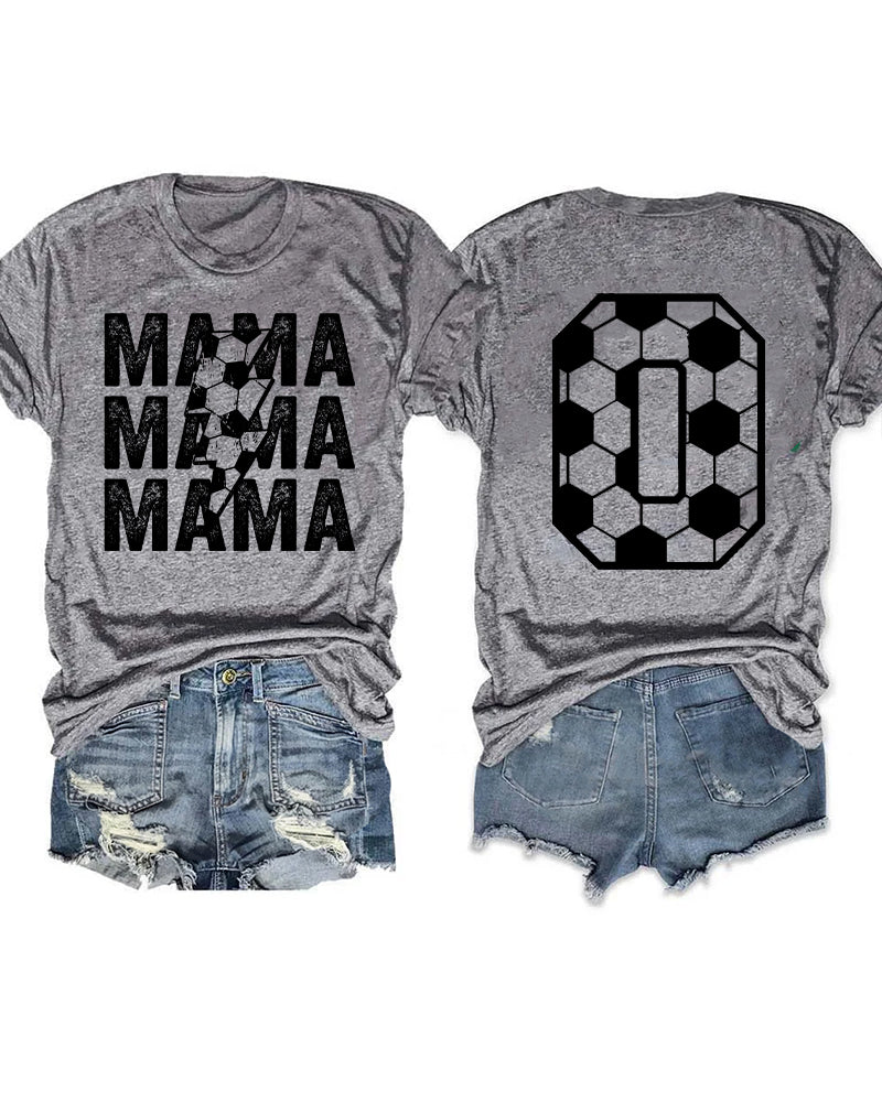 Football Mom Number Customization T-shirt