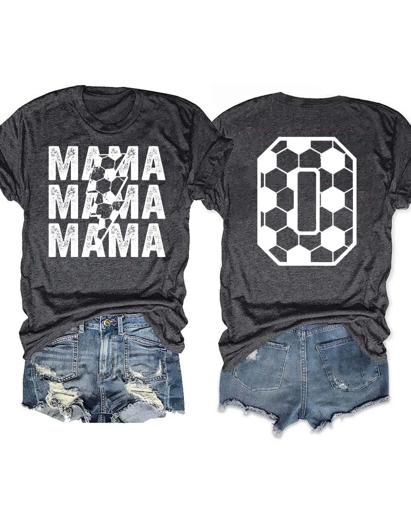 Football Mom Number Customization T-shirt