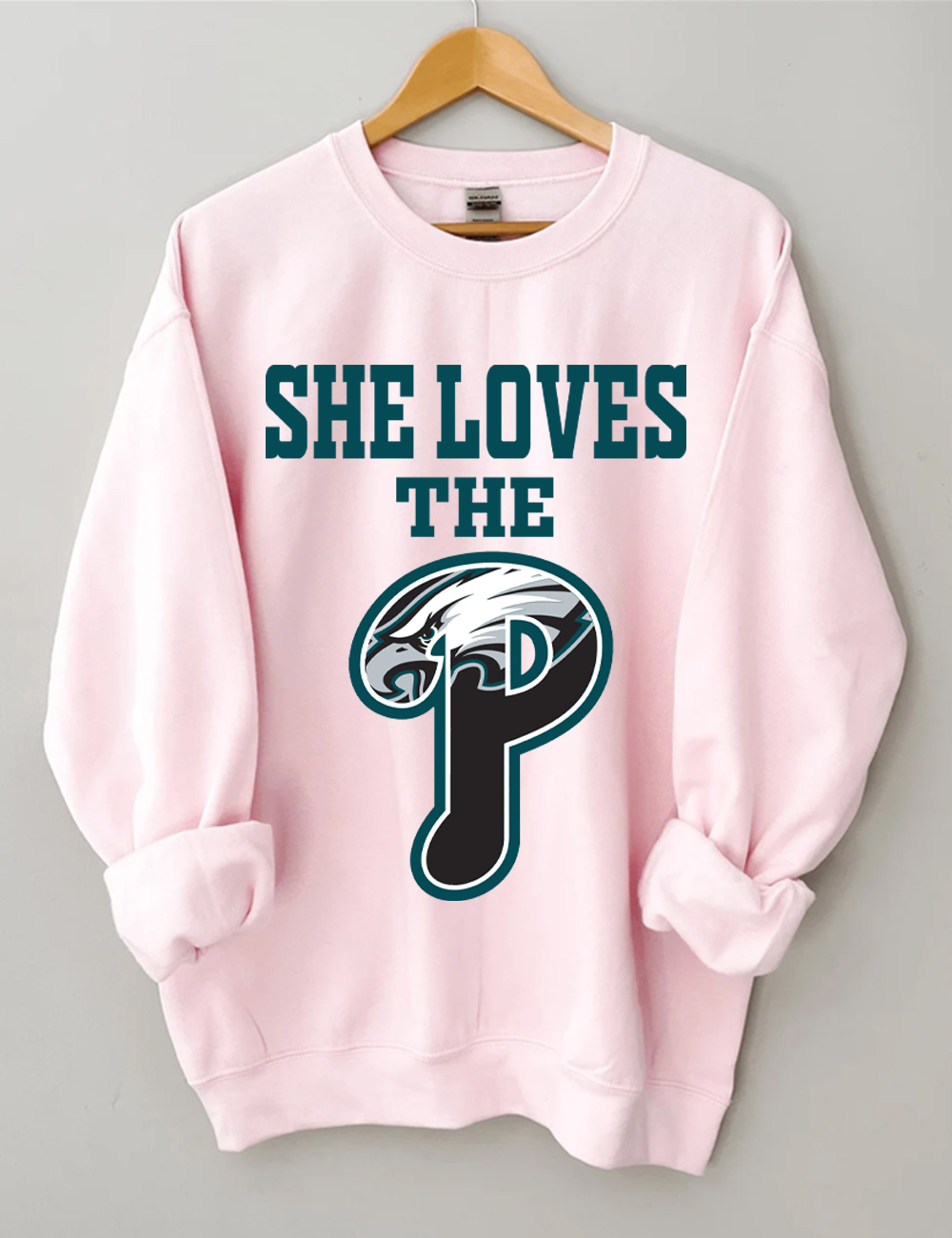 She Loves The Eagles Football Sweatshirt