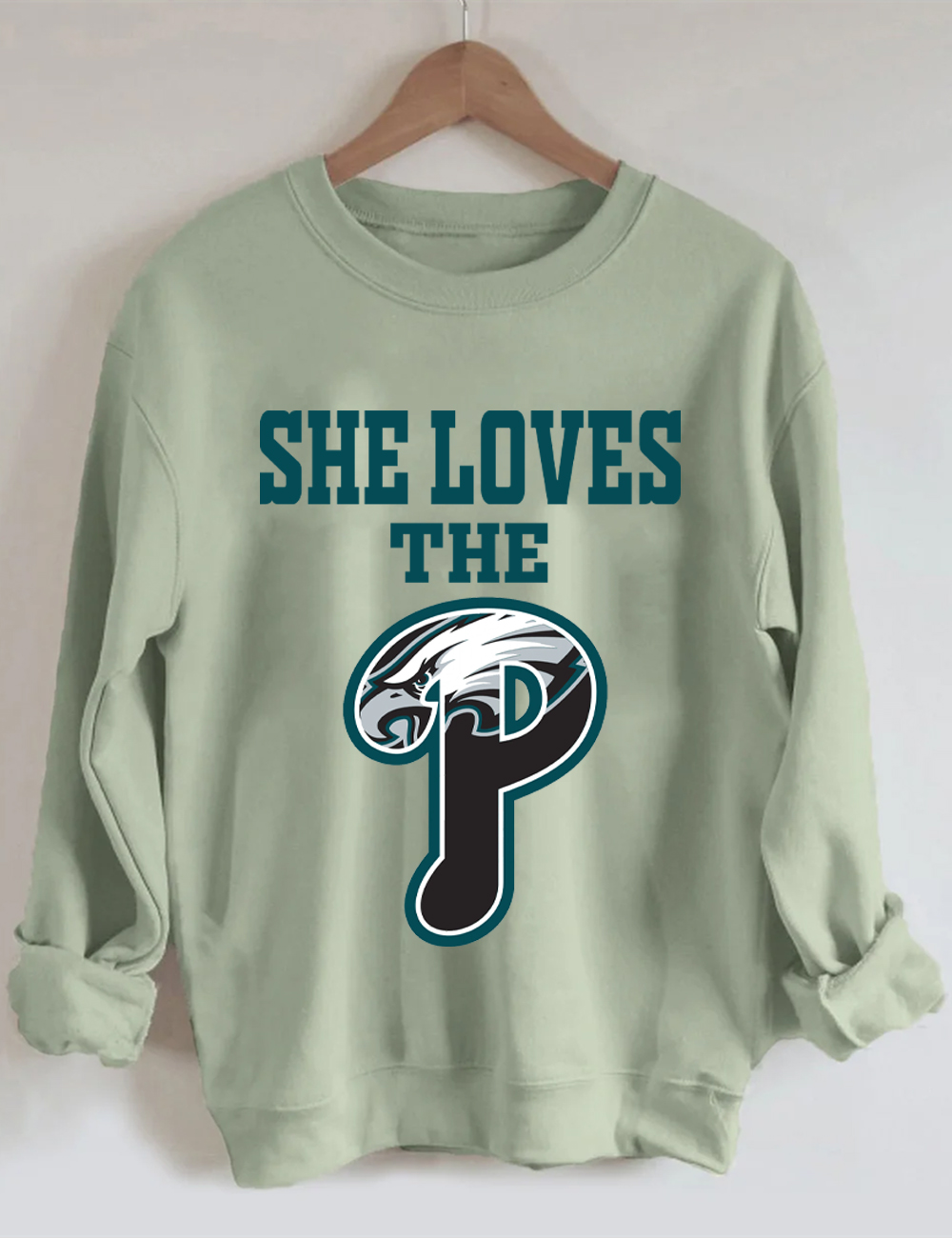 She Loves The Eagles Football Sweatshirt