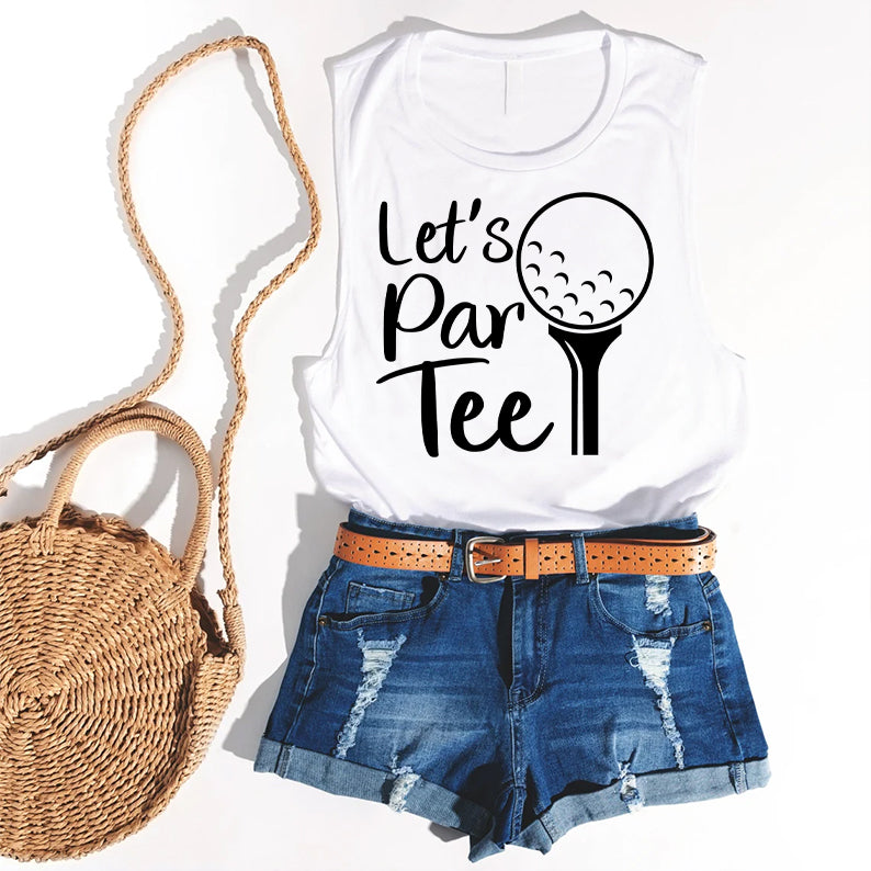 Let's Par Tee Golf Tanks Top