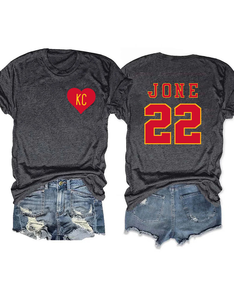 KC Style Customized Number And Name T-shirt