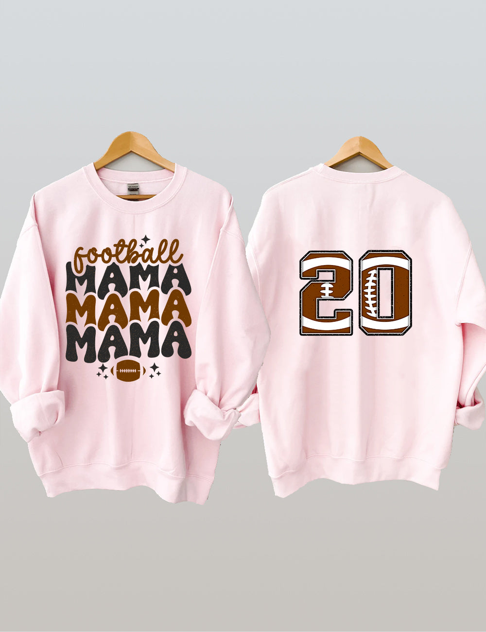Football Mom Customized Number Sweatshirt