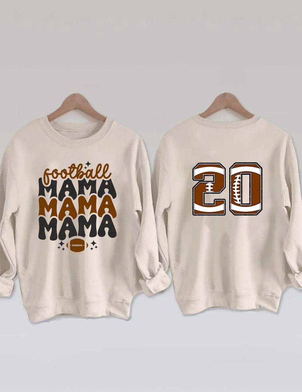 Football Mom Customized Number Sweatshirt
