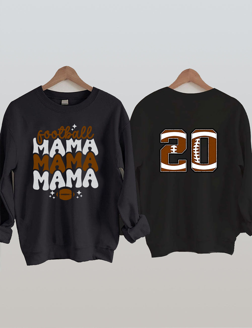 Football Mom Customized Number Sweatshirt