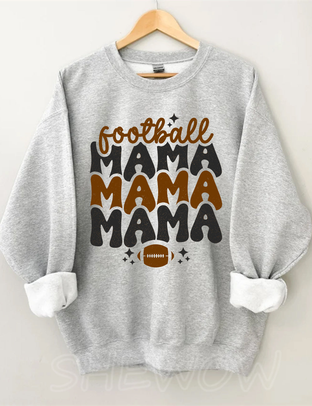 Football Mom Customized Number Sweatshirt
