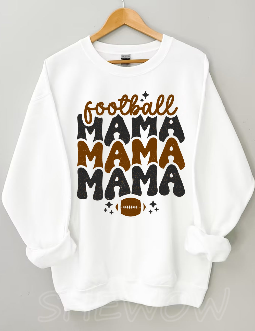 Football Mom Customized Number Sweatshirt