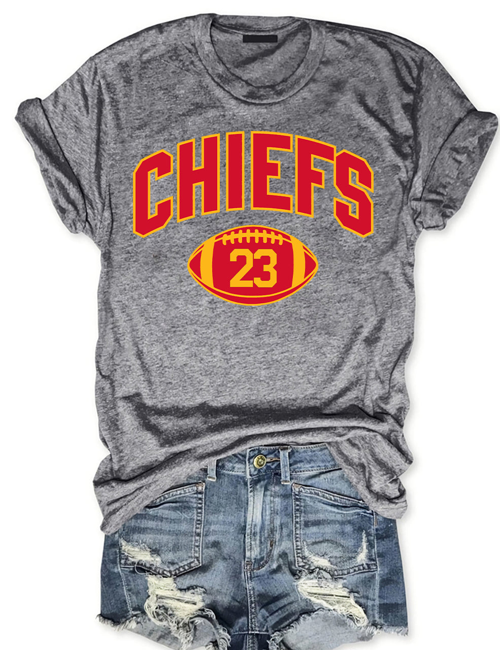 Retro Kansas City Chiefs Football Customized Number T-shirt