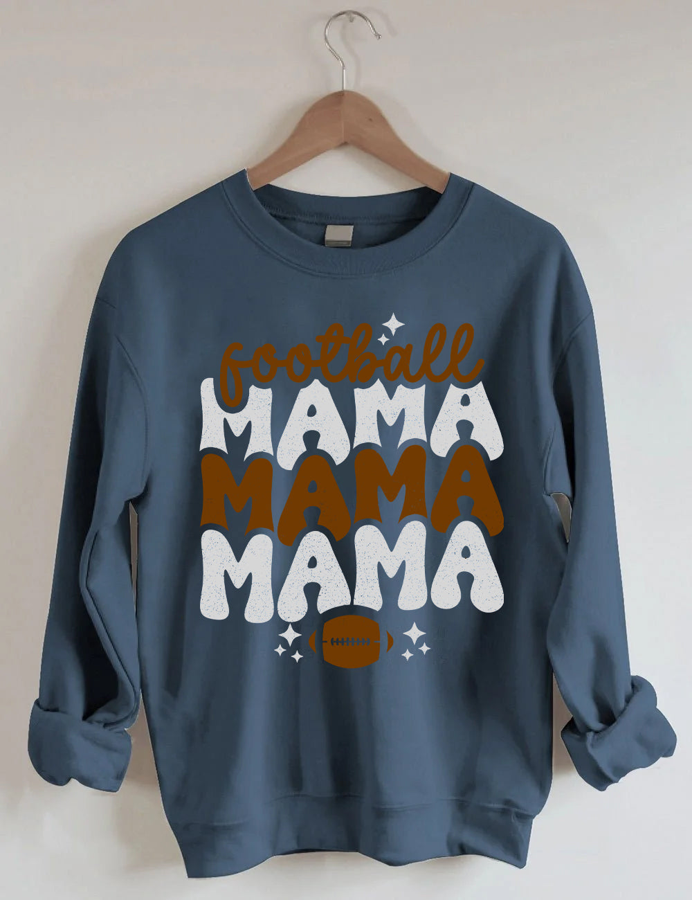 Football Mom Customized Number Sweatshirt