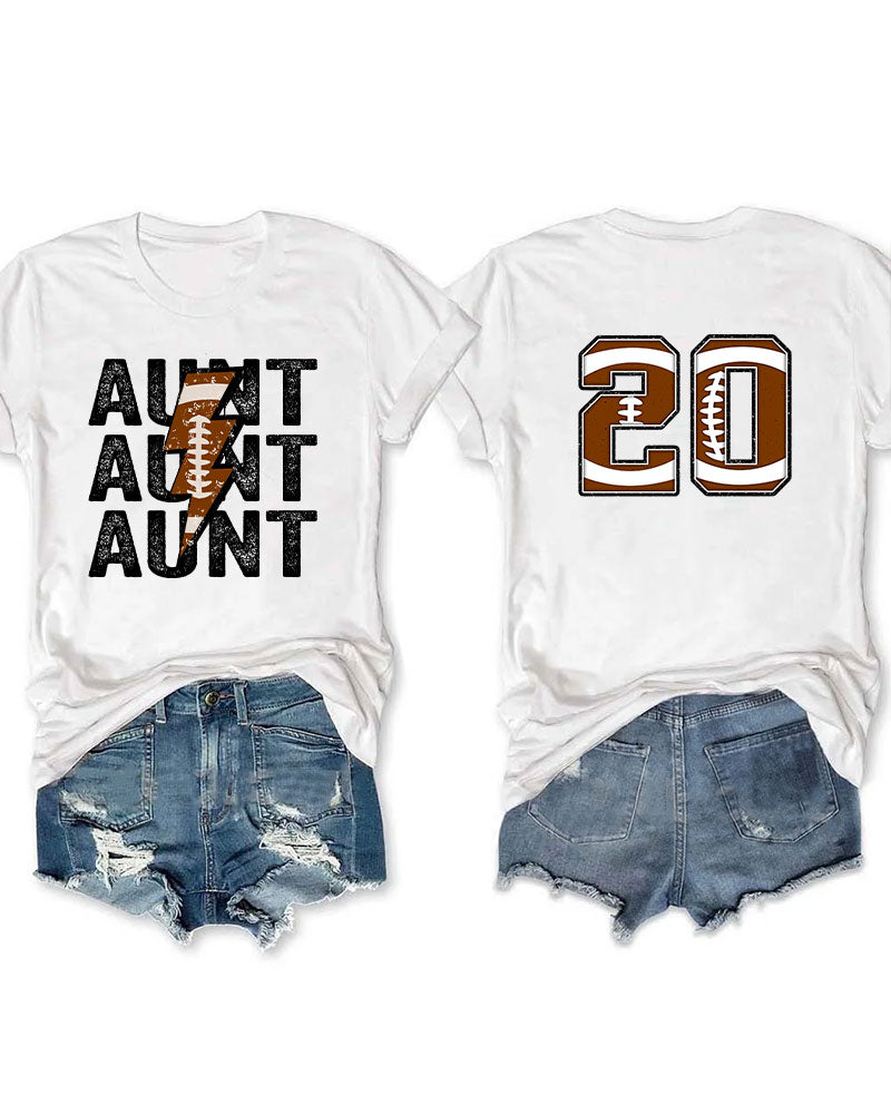 Football Aunt Custom T-shirt