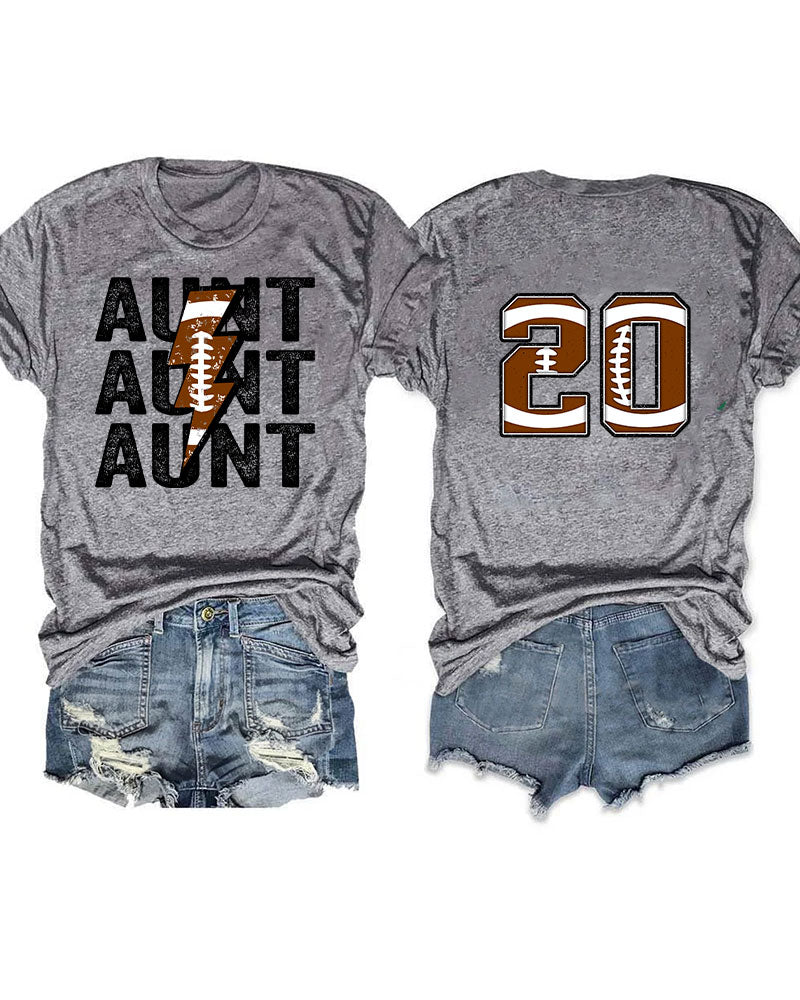 Football Aunt Custom T-shirt