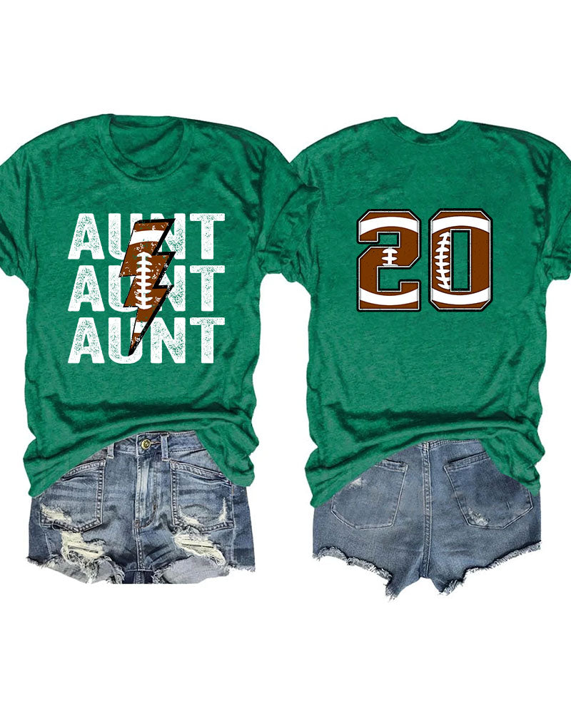 Football Aunt Custom T-shirt