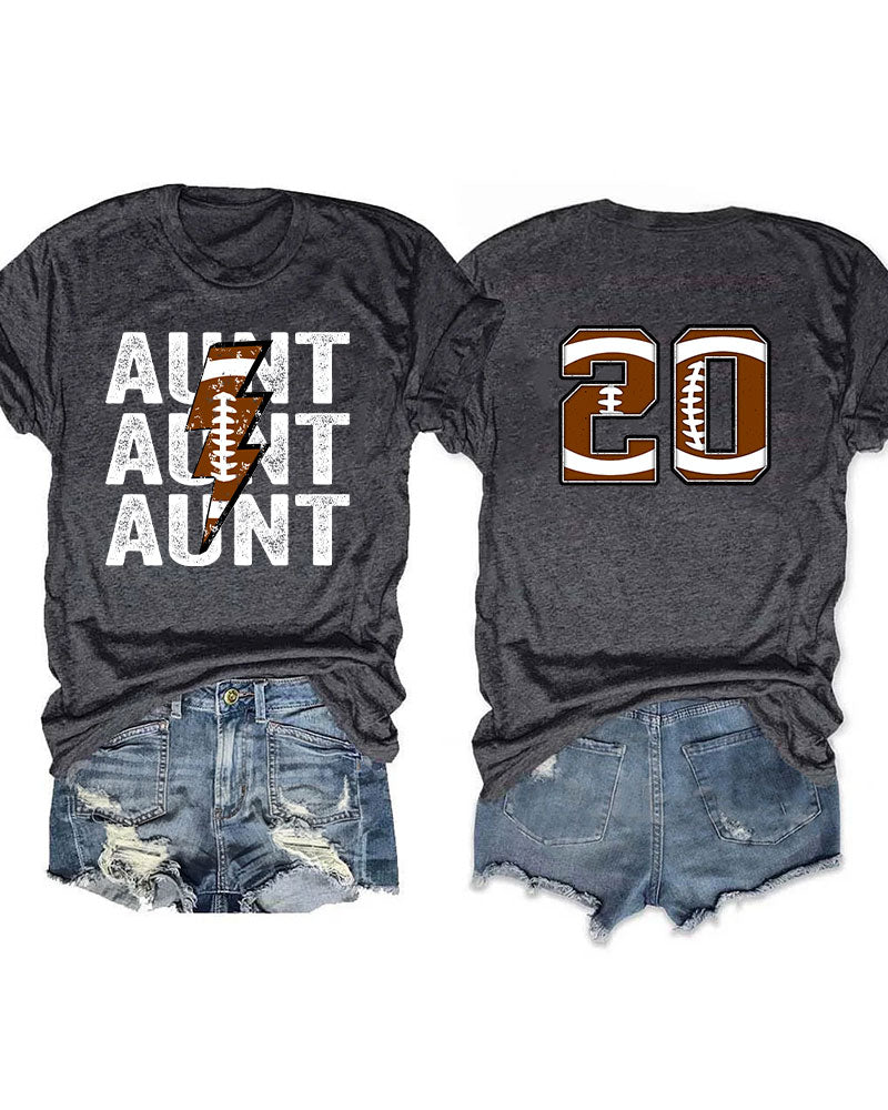 Football Aunt Custom T-shirt