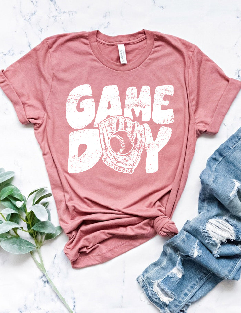 Game Day Baseball Personalized Number T-shirt