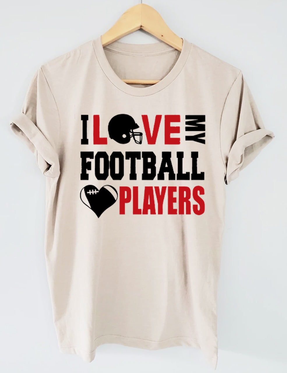 I Love My Football Players Football Mom Personalized Name T-shirt