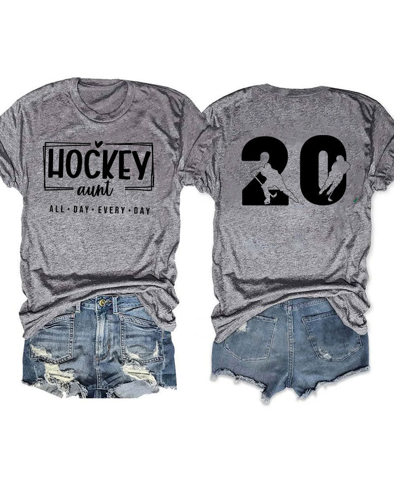 Hockey Aunt Custom Tshirt