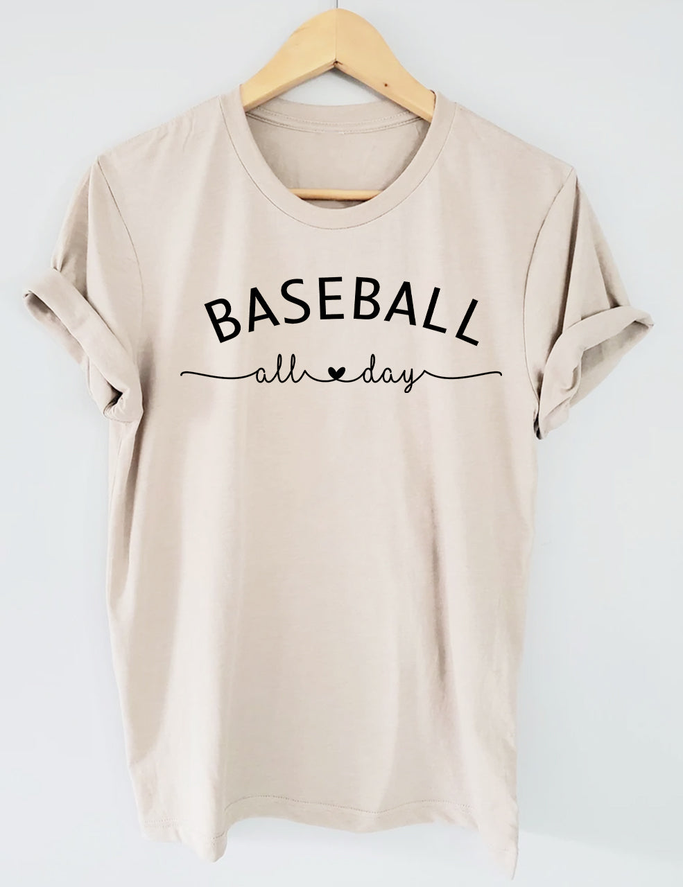 Baseball All Day Customized Number T-shirt