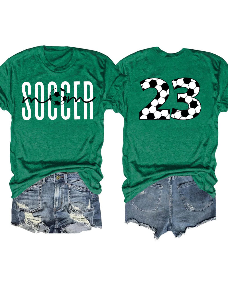 Customized Number Soccer Mom T-shirt