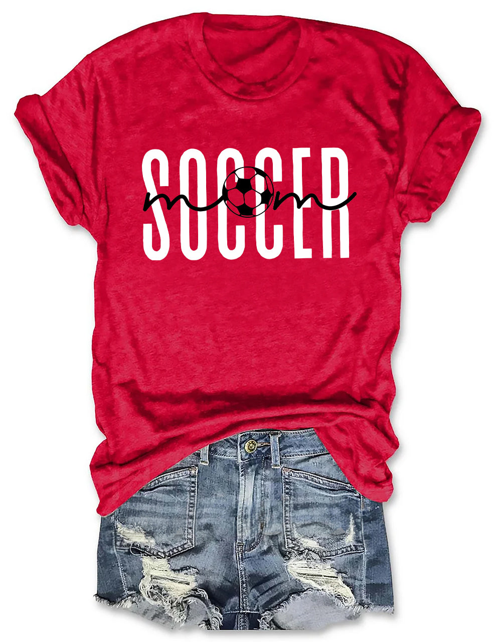 Customized Number Soccer Mom T-shirt