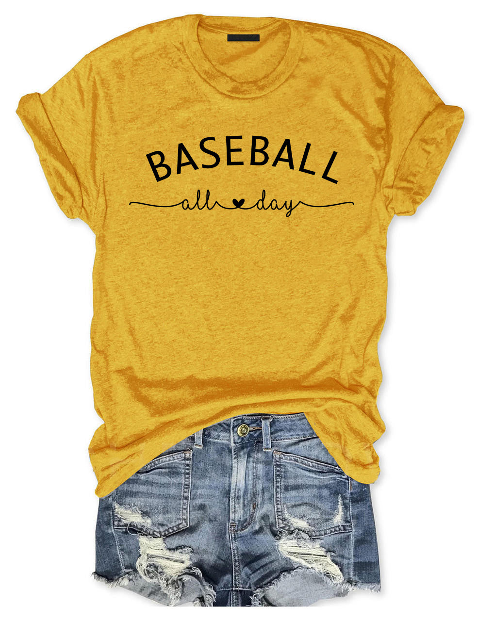 Baseball All Day Customized Number T-shirt