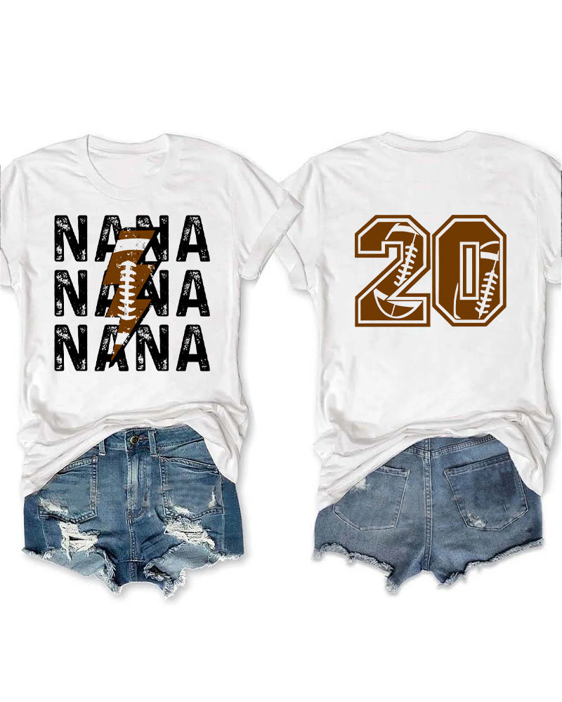 Football Nana Custom T-shirt