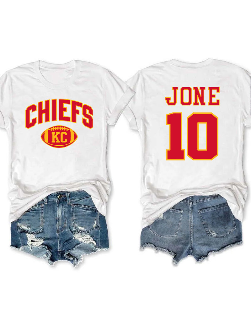 KC Style Customized Number And Name T-shirt