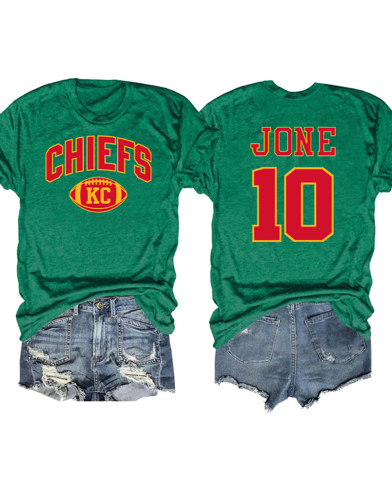 KC Style Customized Number And Name T-shirt