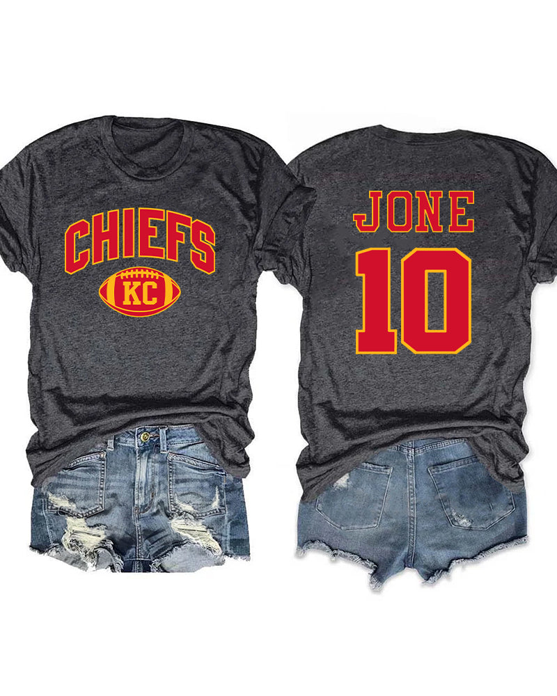 KC Style Customized Number And Name T-shirt