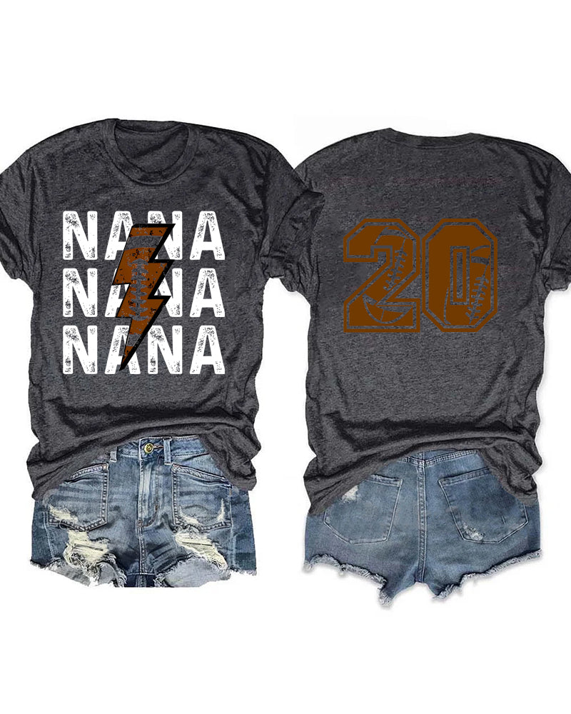 Football Nana Custom T-shirt