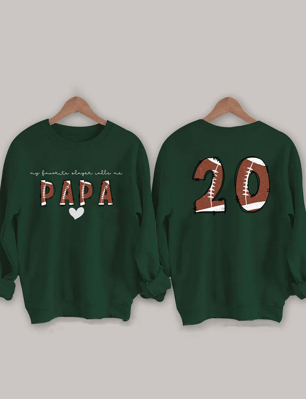 Custom Football Papa Sweatshirt