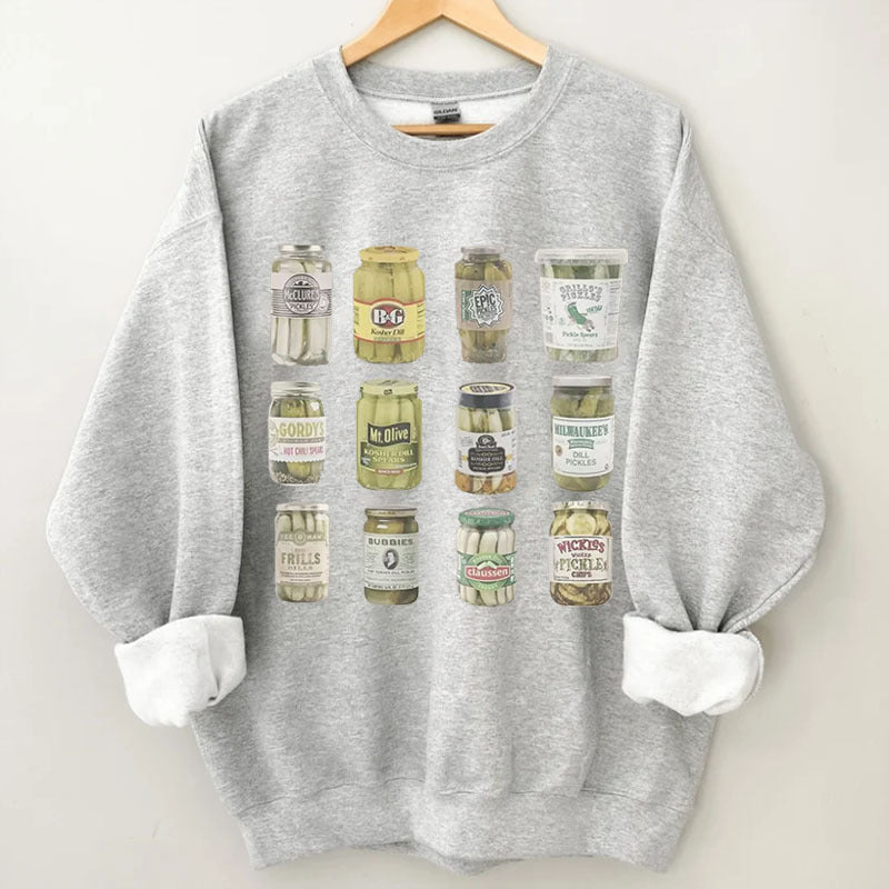 Vintage Canned Pickles Sweatshirt-Shehaha