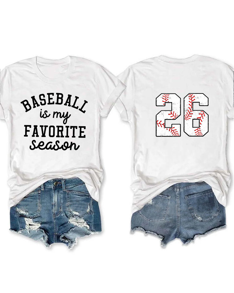 Softball Custom Graphics And Number T-shirt