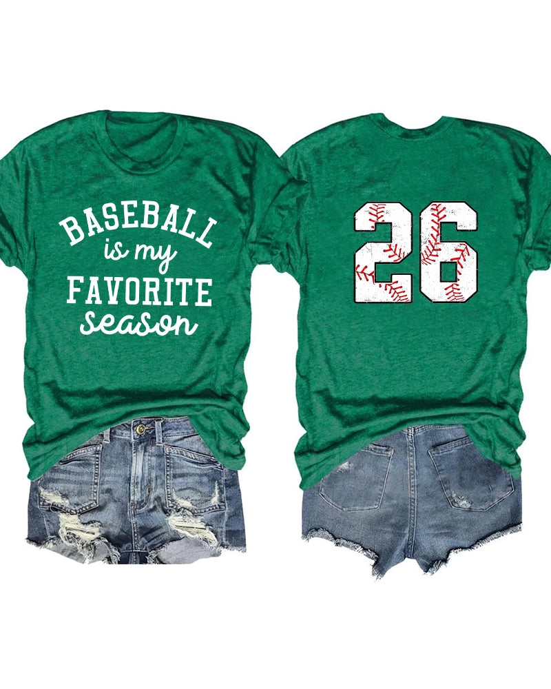Softball Custom Graphics And Number T-shirt