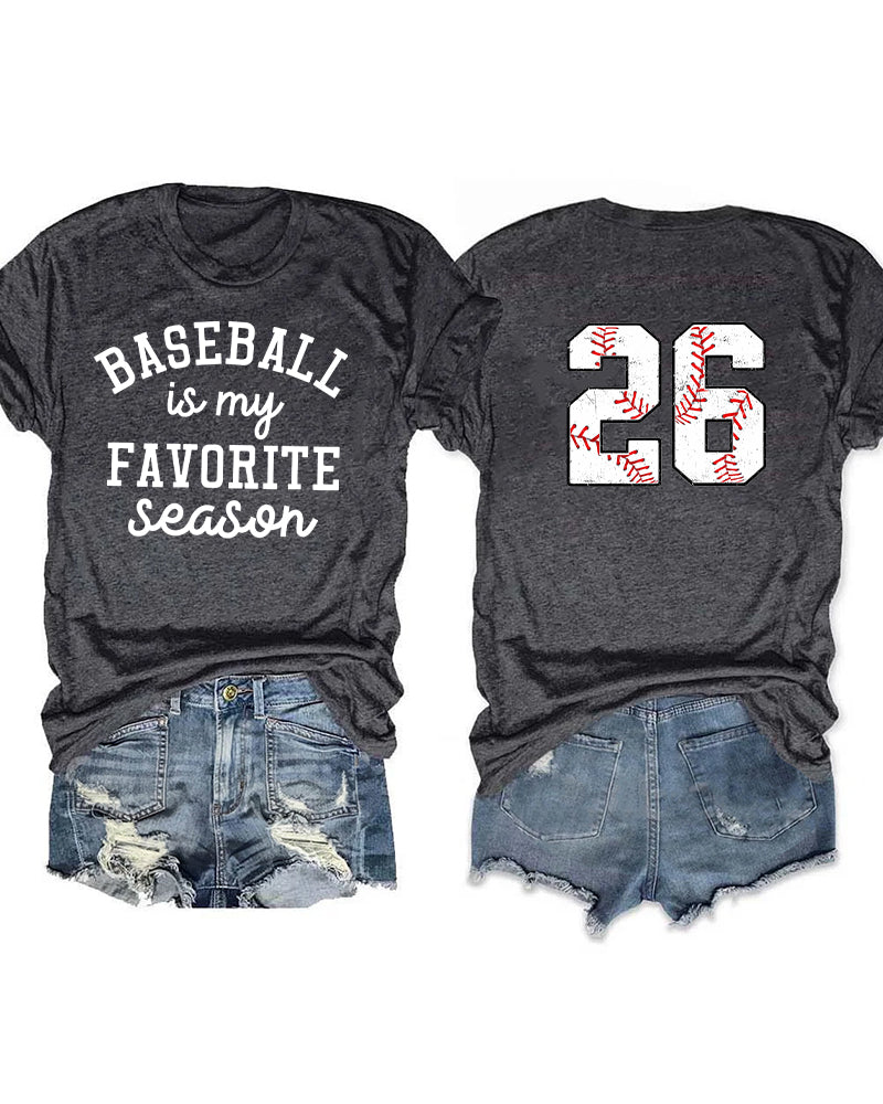 Softball Custom Graphics And Number T-shirt