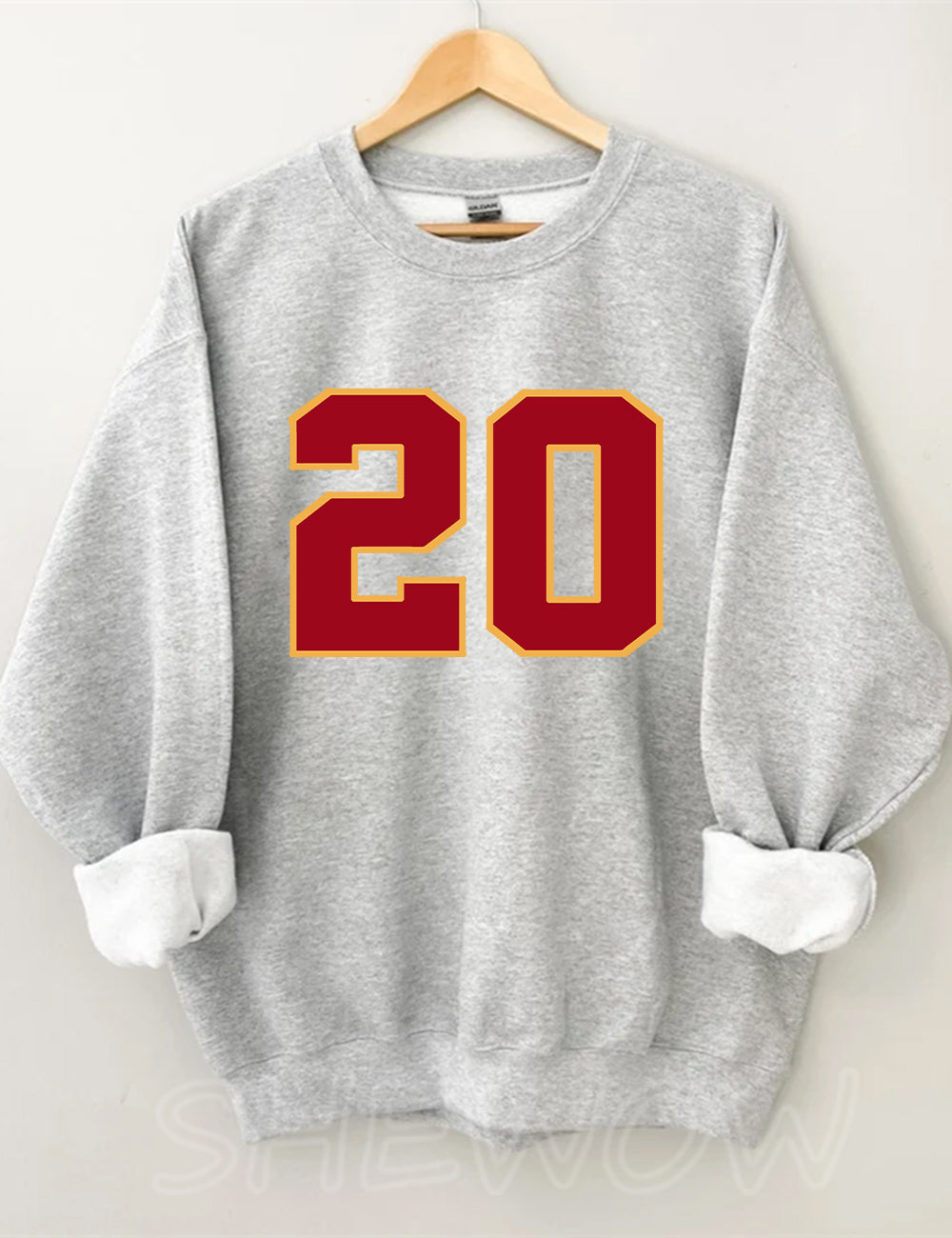KC Style Football Customized Number Sweatshirt