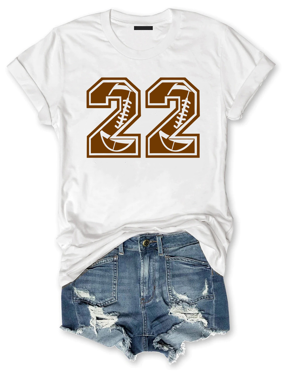 Football Mom Customized Number T-shirt