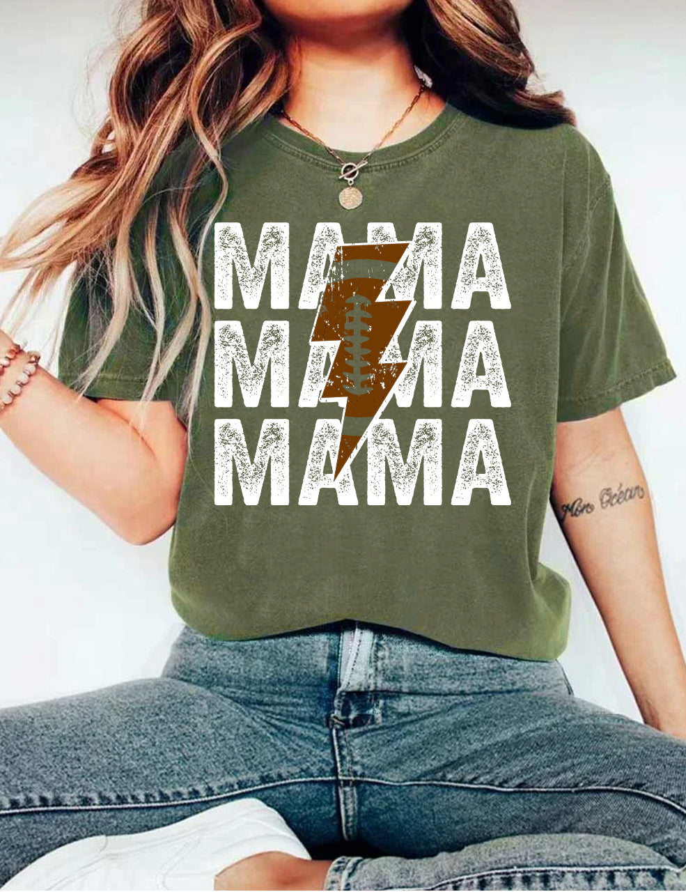 Football Mama Personalized Number DTF Heat Transfer