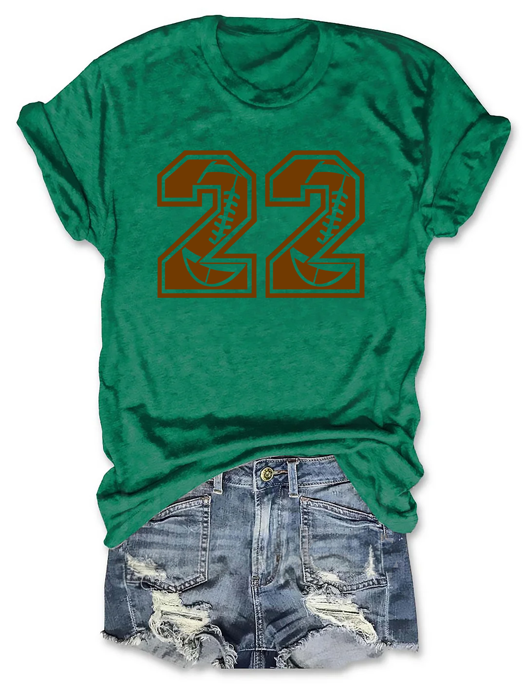 Football Mom Customized Number T-shirt