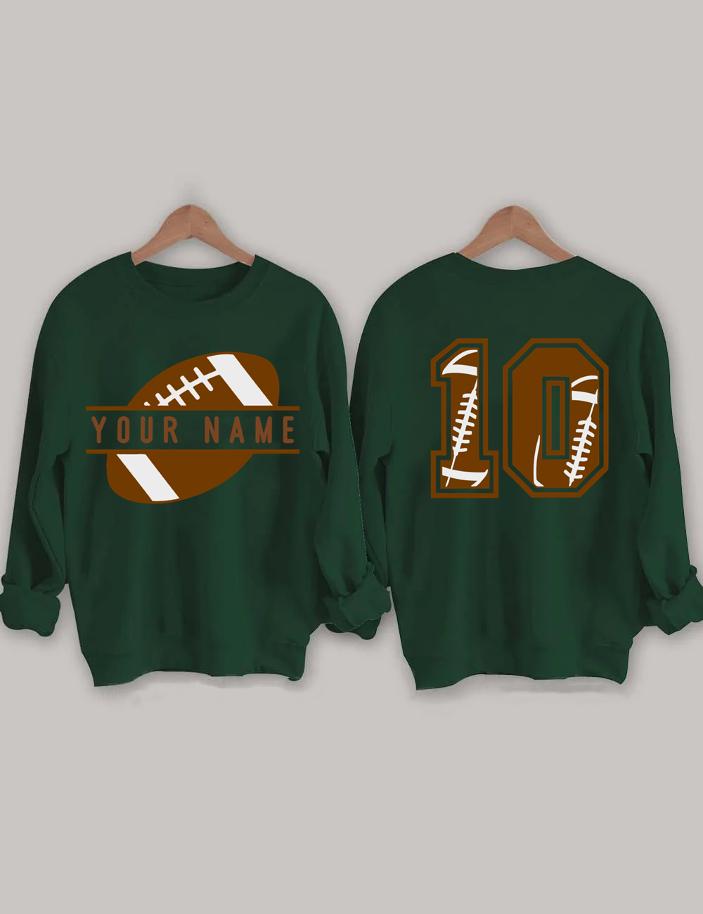 Custom Football Number Sweatshirt