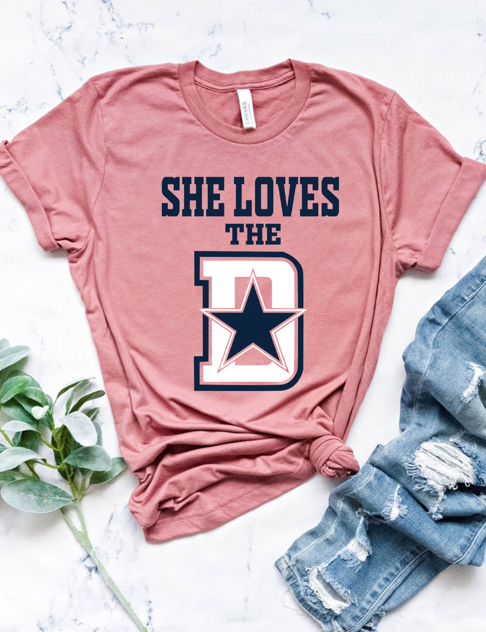 She Loves The Dallas Cowboys Football T-Shirt