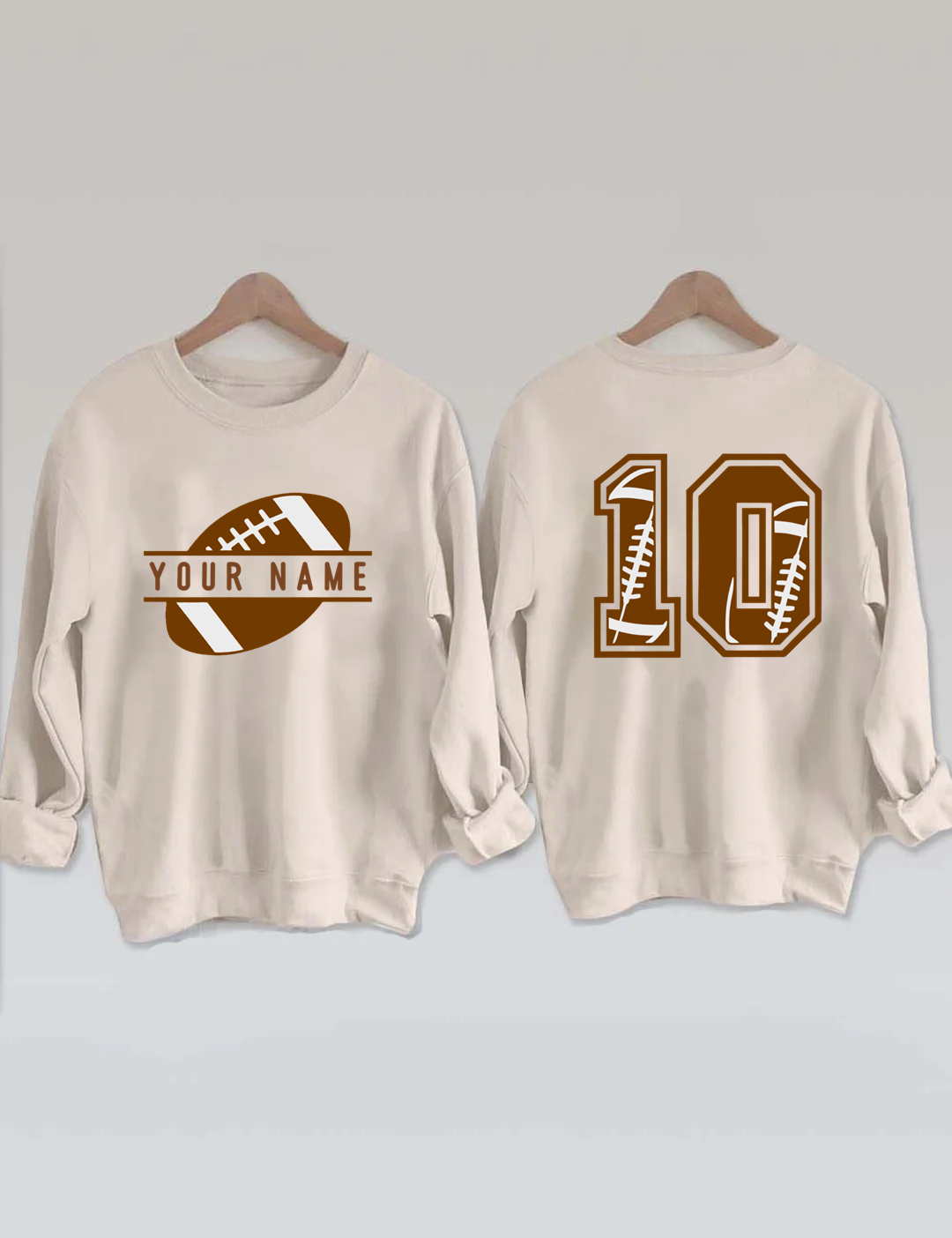 Custom Football Number Sweatshirt