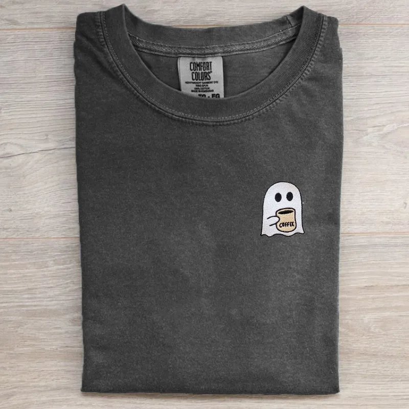 Little Ghost Coffee T-shirt-Shehaha