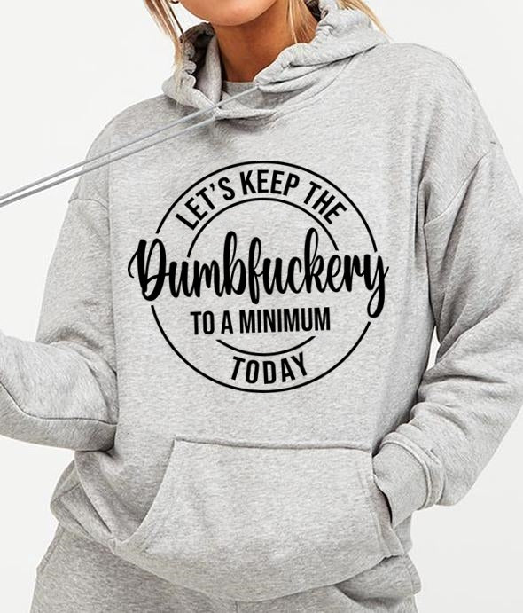 Let's Keep The Dumbfuckery To A Minimum Today Hoodie