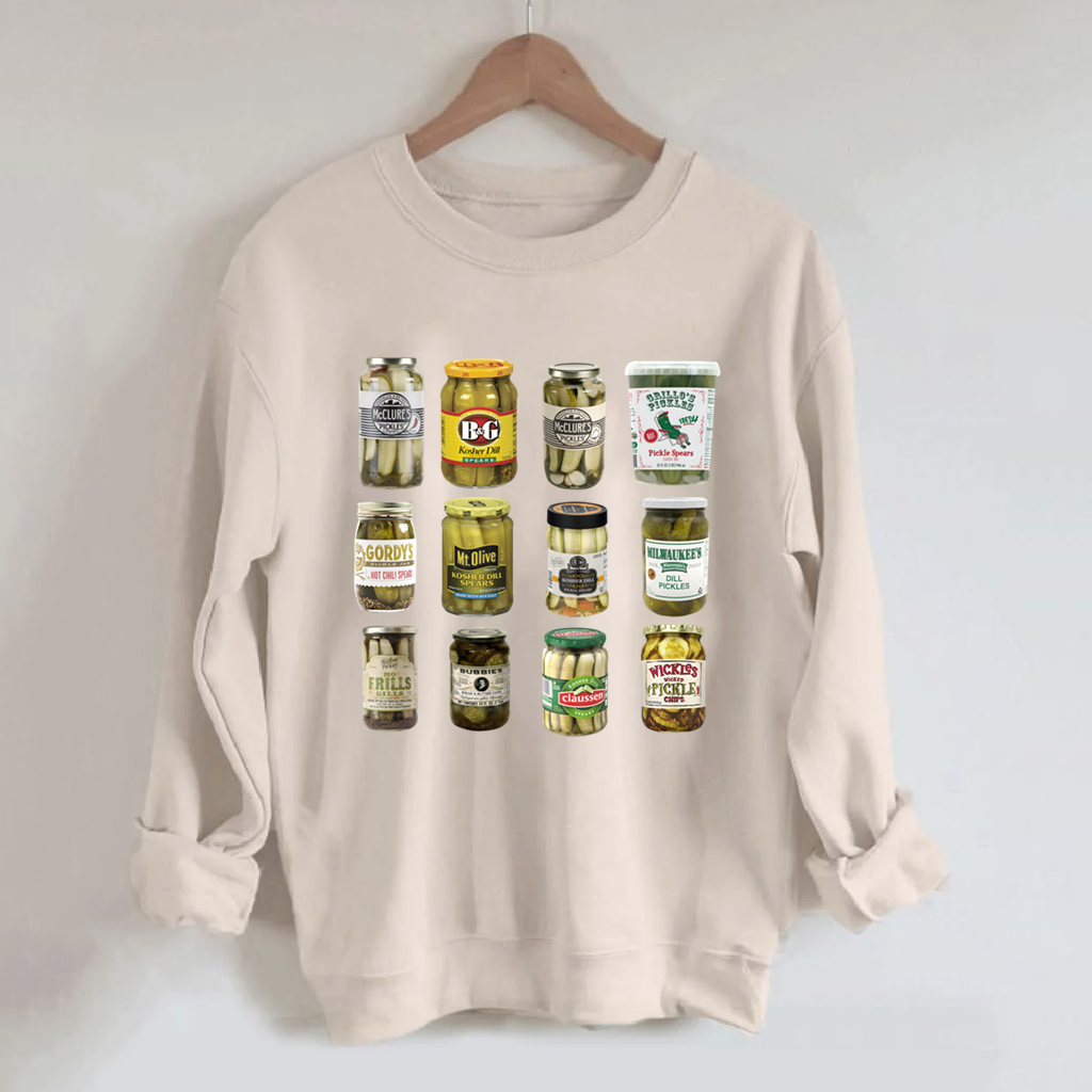 Vintage Canned Pickles Sweatshirt-Shehaha
