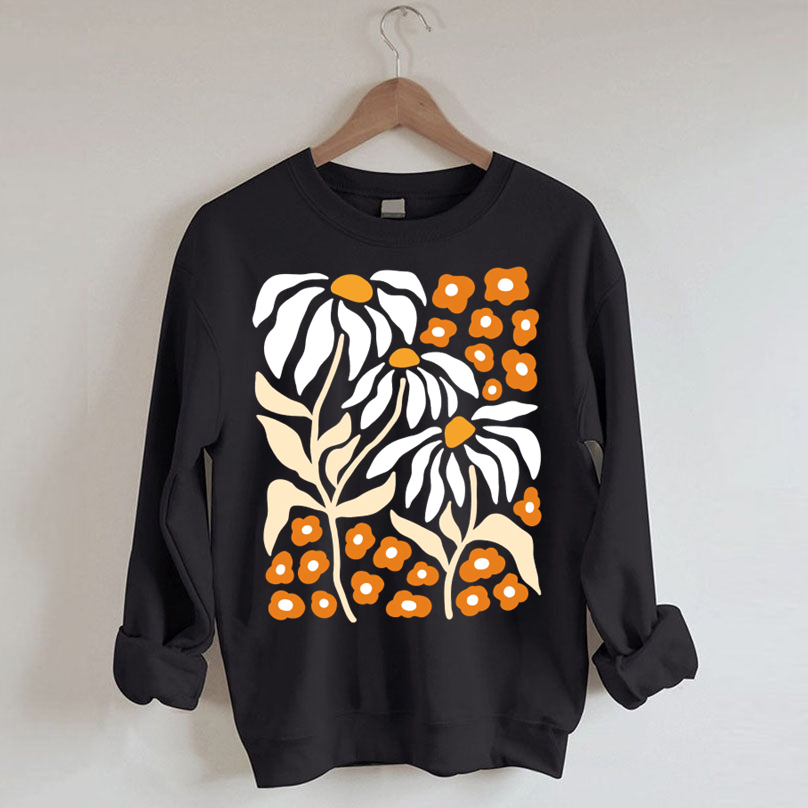 Boho Wildflowers Floral Nature Sweatshirt